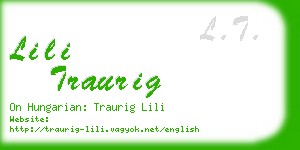 lili traurig business card